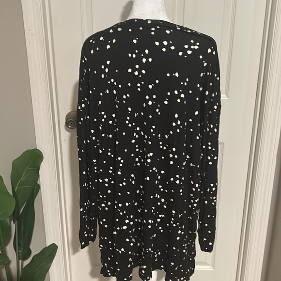 I.N.C. International Concepts black and white organic speckle long sleeve 2X - Picture 3 of 4